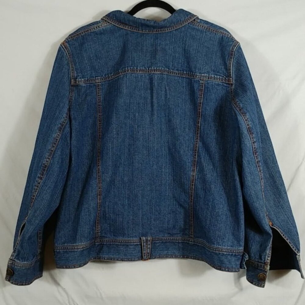 CJ Blue Women's Blue Western Style Long Sleeve Casual Jean Jacket Plus Size 2X - Picture 3 of 10